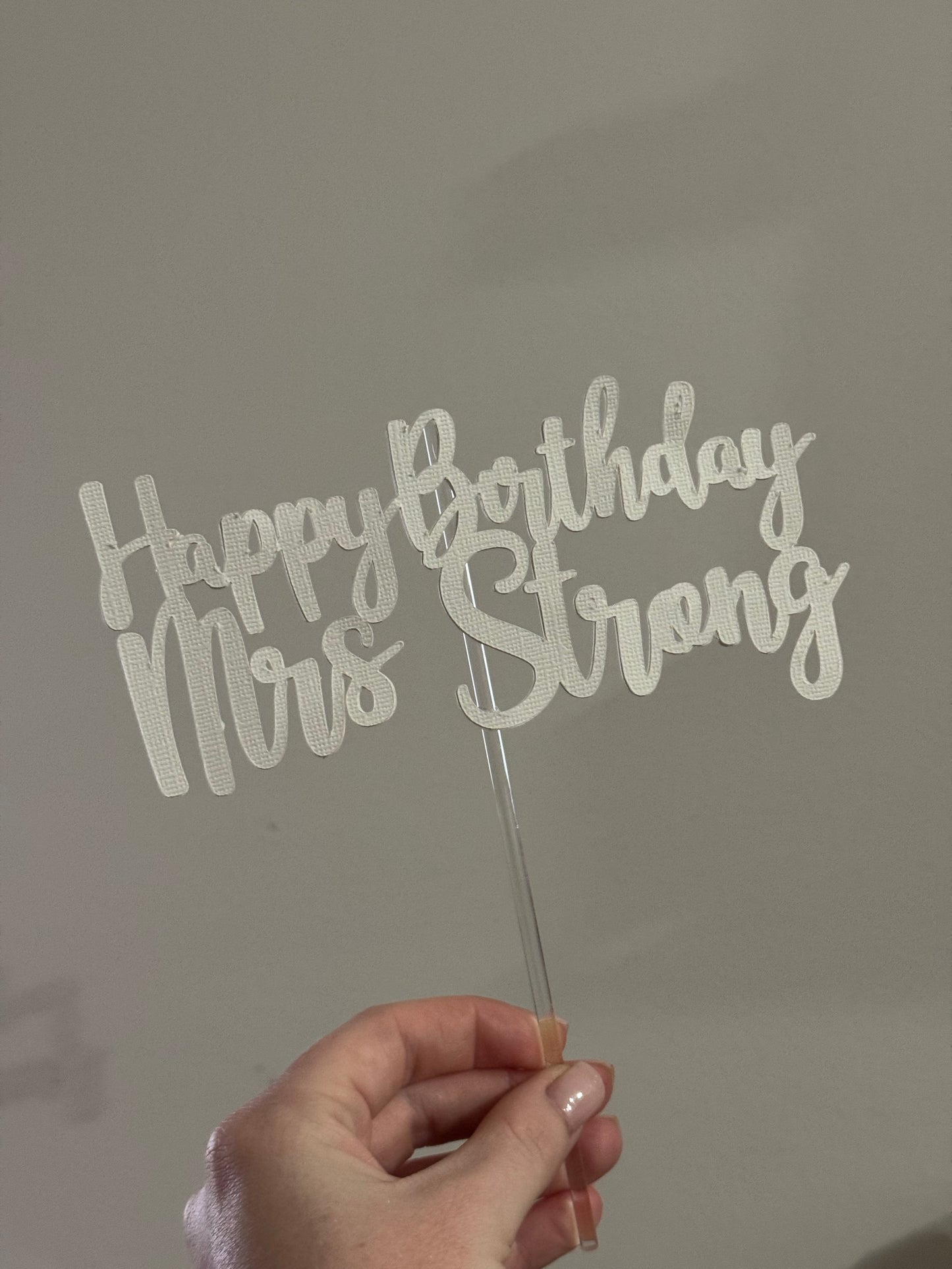 Custom Text Cake Topper
