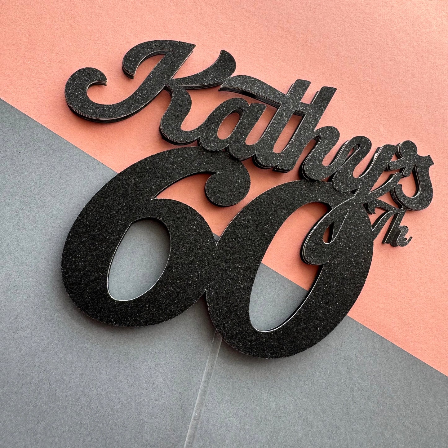 Level 1 Personalised Text Cake Topper image 0
