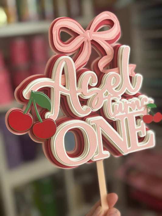 Layered Text Cake Topper